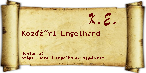Kozári Engelhard névjegykártya